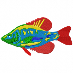Fishes Embroidery Design 3 Fishes Embroidery Design 3